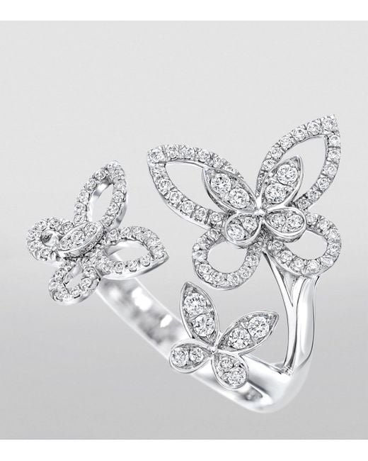 Graff White And Diamond Butterfly Ring