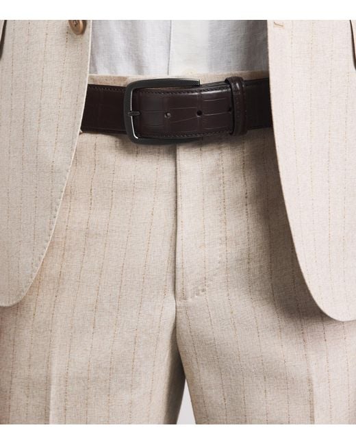 Elliot Rhodes Black Alligator Leather Belt for men