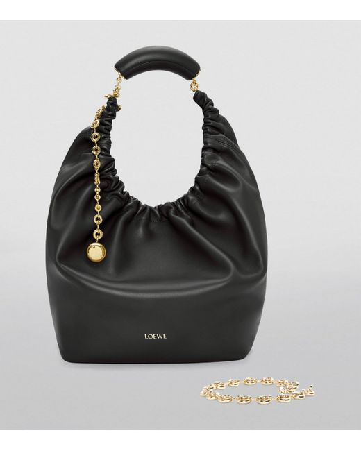 Loewe Black Medium Leather Squeeze Top-Handle Bag