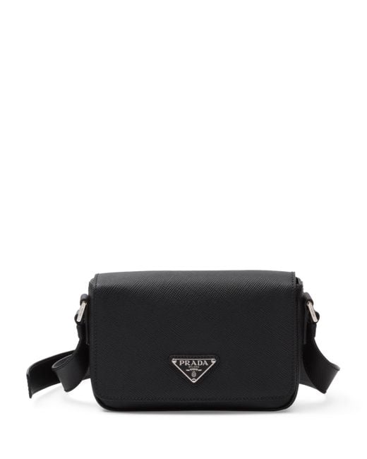Prada Black Saffiano Leather Shoulder Bag for men
