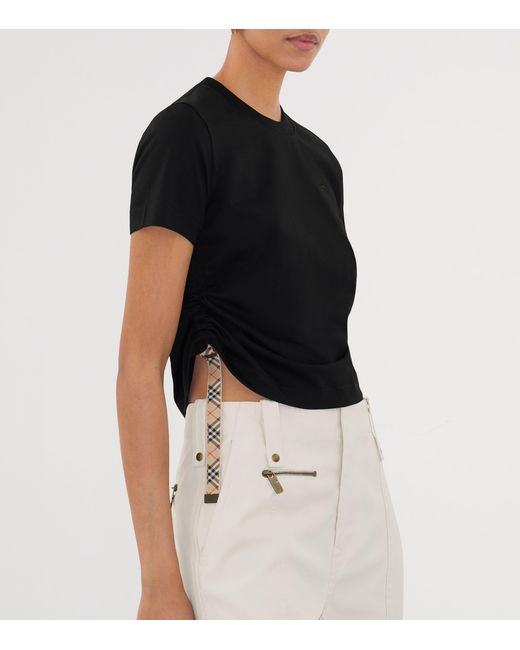 Burberry Black Cotton Festival T-Shirt