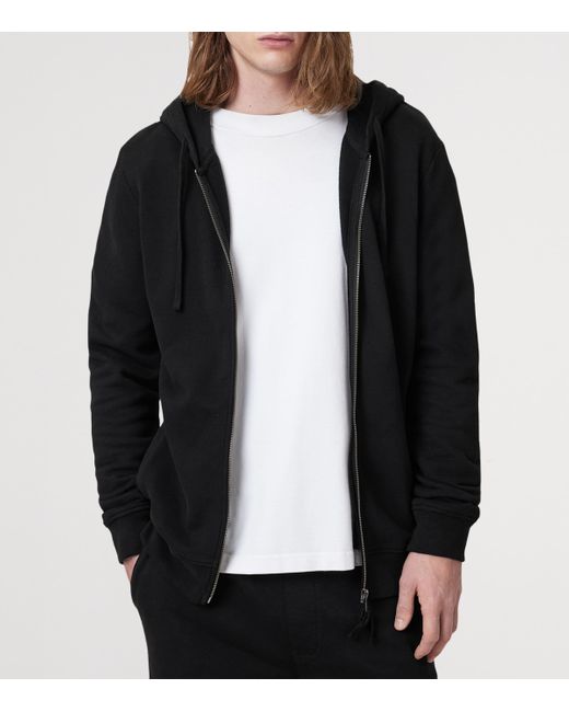 AllSaints Blue Raven Zip-Up Hoodie for men