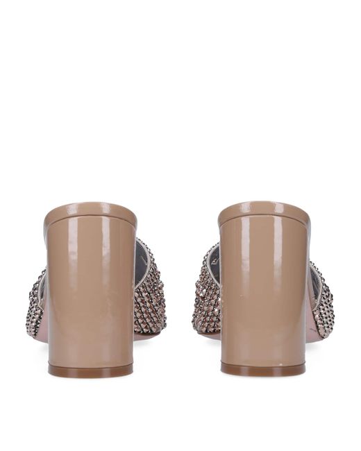 Gina White Leather Arizona Mules 85