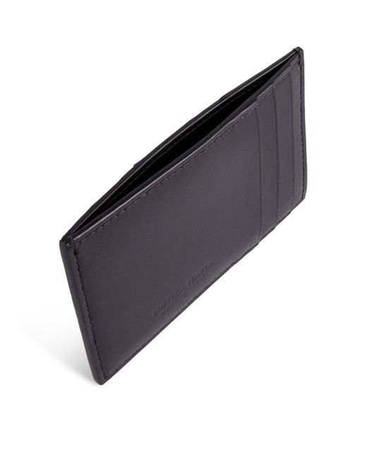 Bottega Veneta Black Leather Maxi Intrecciato Card Holder for men