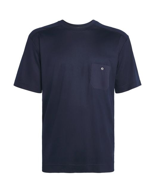 Zimmerli of Switzerland Blue Modern Lounge T-Shirt for men