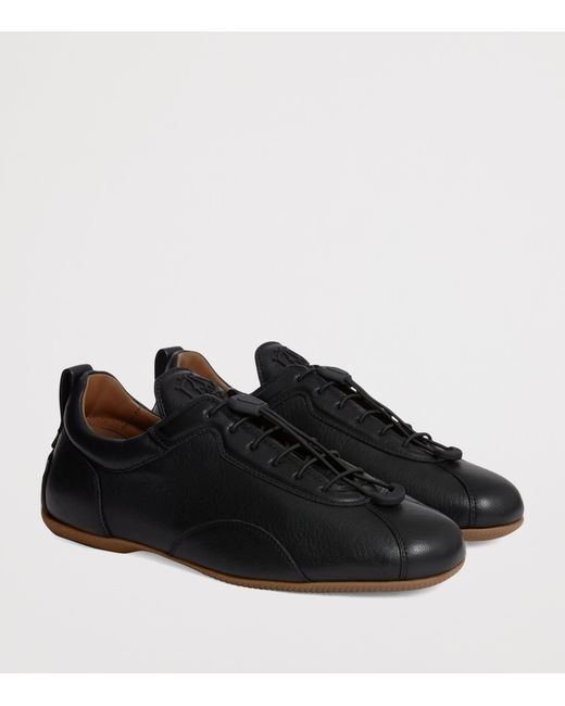 Dunhill Black Deerskin Davies Sneakers for men