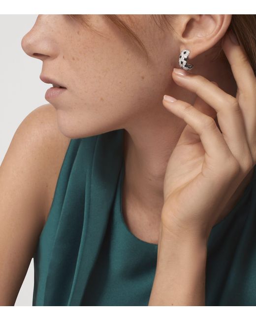 Cartier White And Diamond Panthère De Earrings