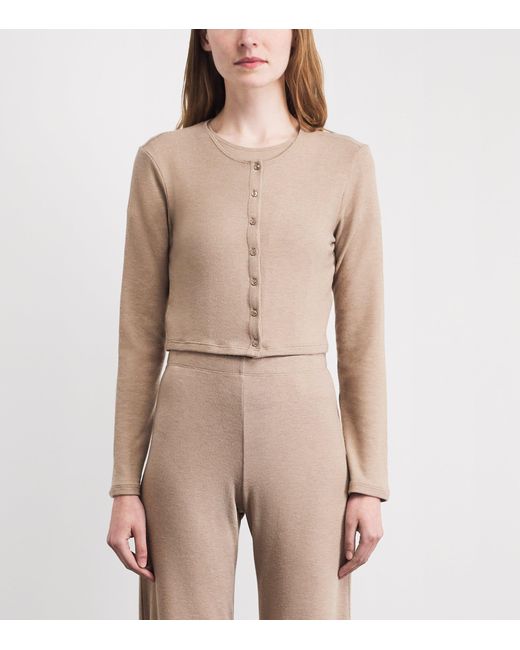 Leset Natural Jersey Lauren Cropped Cardigan