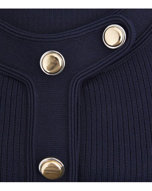Sandro Blue Wool Cropped Cardigan