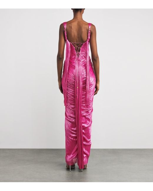 Maria Lucia Hohan Pink Pleated Martha Gown