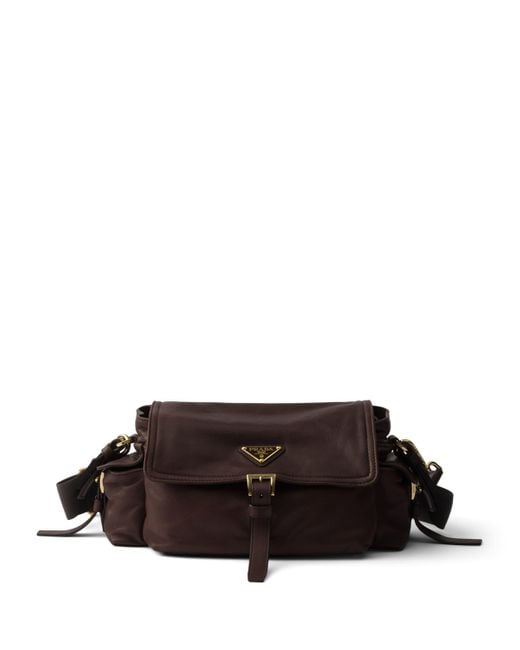 Prada Brown Medium Leather Explore Shoulder Bag