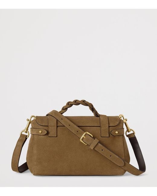 Mulberry Brown Mini Suede Alexa Cross-Body Bag