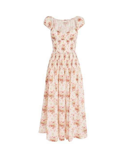 Doen Pink Organic Cotton Quinette Midi Dress
