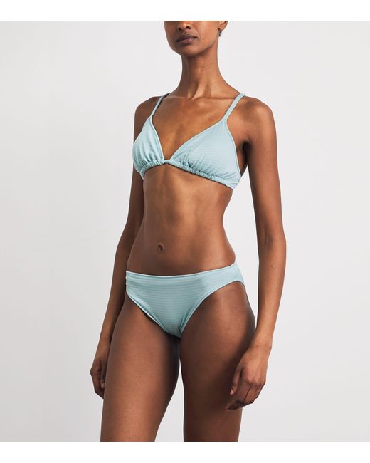 Wolford Blue Textured Bikini Briefs