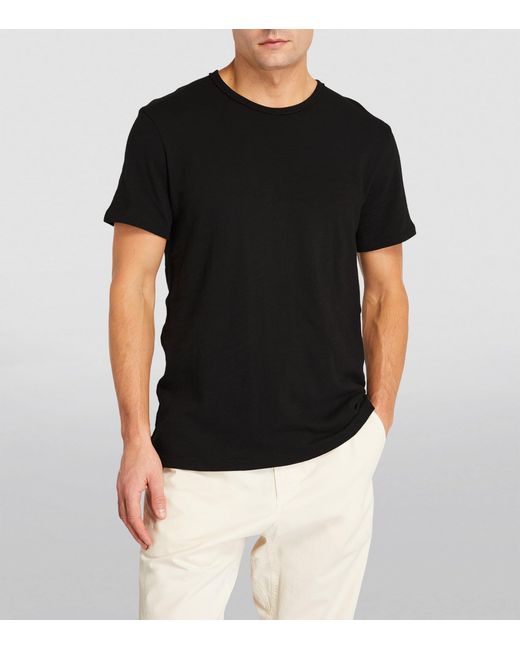 Rag & Bone Black Cotton Crew-Neck T-Shirt for men