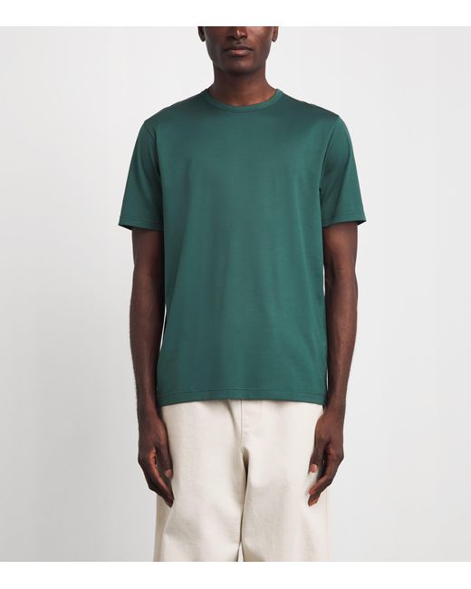 Sunspel Green Supima Cotton Classic T-Shirt for men