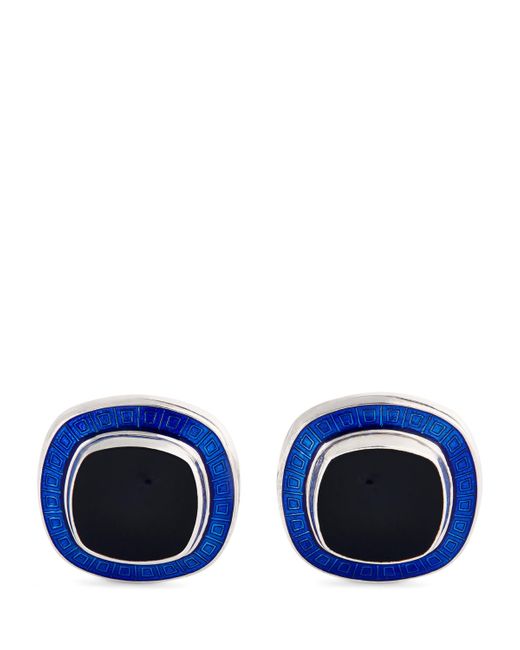 Deakin & Francis Blue Sterling Enamel Cufflinks for men