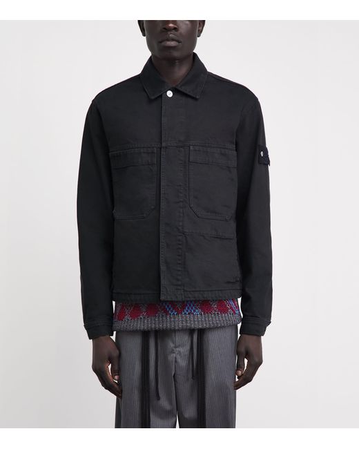 Stone Island Black Denim Coach Jacket for men