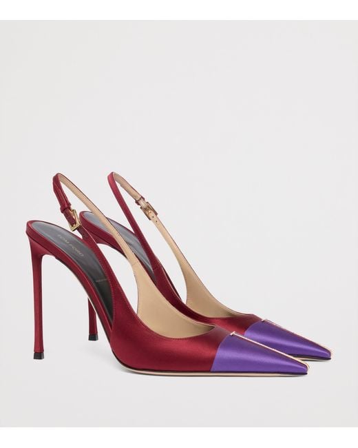 Tom Ford Pink Satin T Slingback Pumps