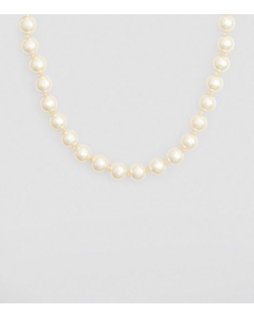 Vivienne Westwood White Faux Pearl Necklace for men