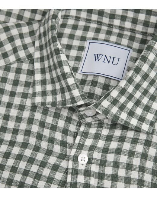 With Nothing Underneath Gray Linen The Classic Shirt