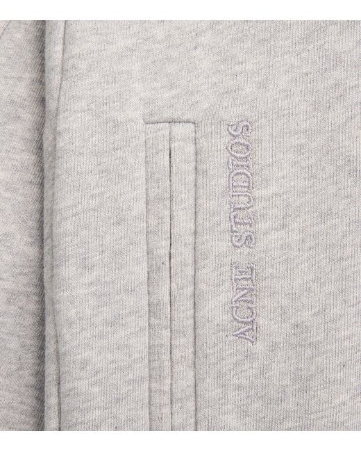 Acne Gray Cotton Logo Sweatpants