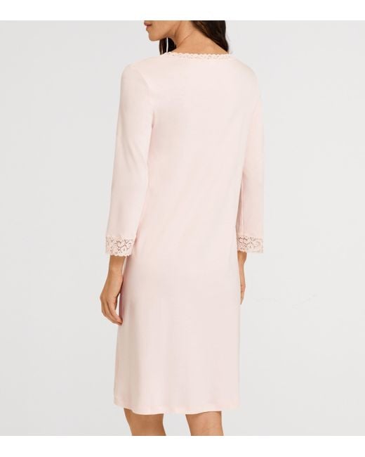 Hanro Pink Cotton Moments Nightdress