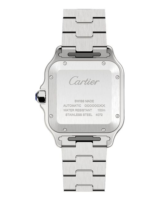 Cartier Gray Large Steel Santos De Watch 39.8mm for men