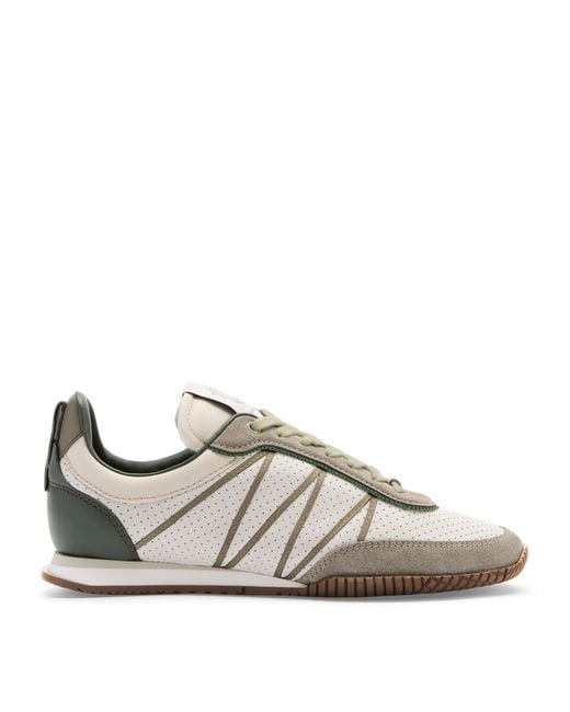 Dunhill White Leather Ian Runner Sneakers for men