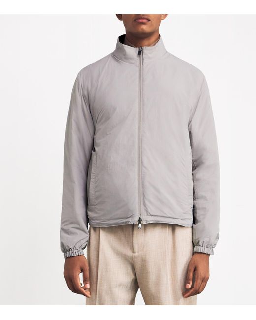 Corneliani Brown Linen-Nylon Reversible Jacket for men