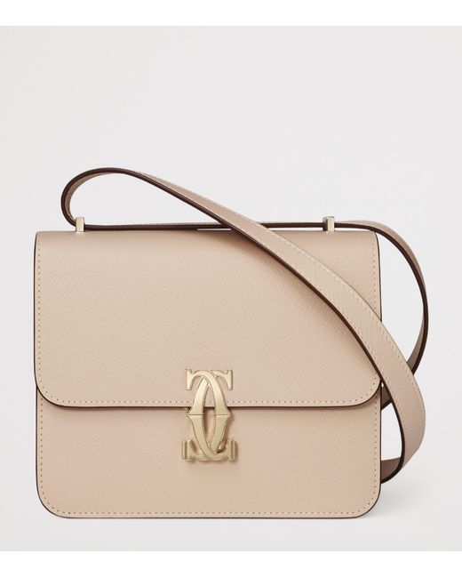 Cartier Natural Mini Leather C De Shoulder Bag