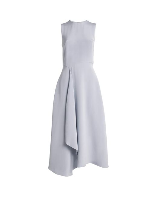 Adam Lippes Blue Silk Crepe Lynn Midi Dress