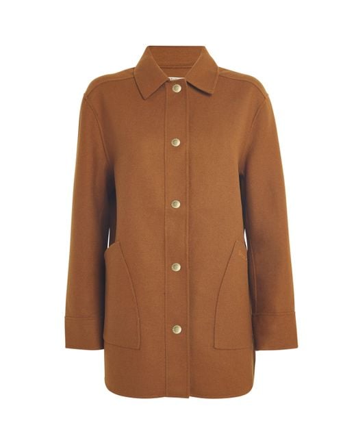 Barbour Brown Wool-Blend Reighton Overshirt