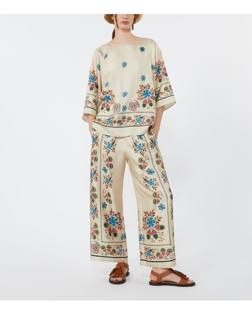 Weekend by Maxmara Natural Silk Printed Blouse