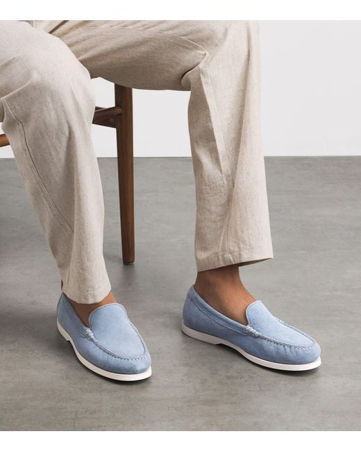 Polo Ralph Lauren Blue Suede Merton Loafers
