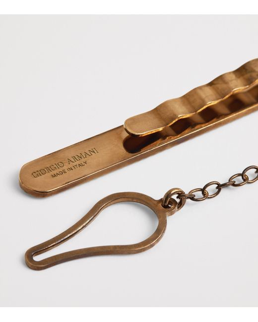 Giorgio Armani Natural Sterling Tie Clip for men