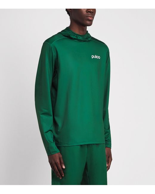Pulco Studios Green Hooded Playing Top for men