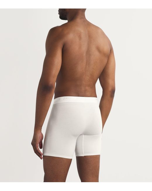 Skims White Stretch-Jersey Boxer Briefs for men