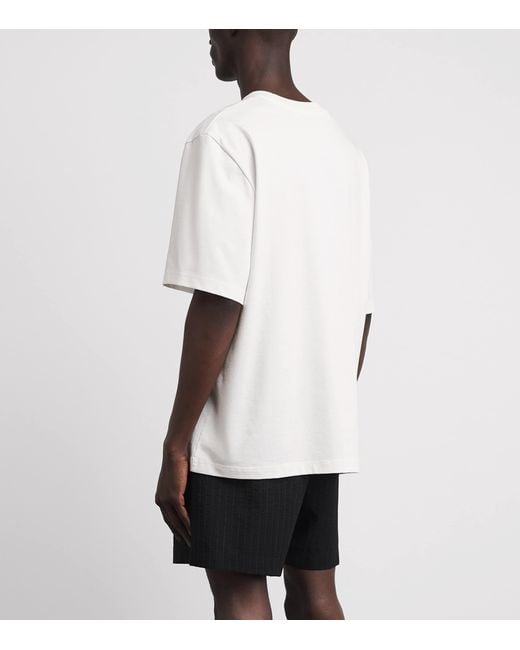 Studio Nicholson White Cotton Bric T-Shirt for men