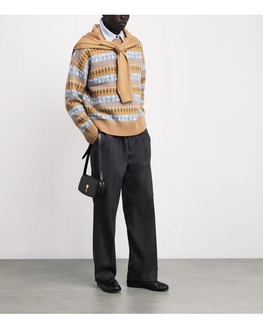 AMI Multicolor Wool Ami De Coeur Sweater for men