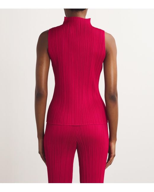 Pleats Please Issey Miyake Purple New Colorful Basics Tank Top