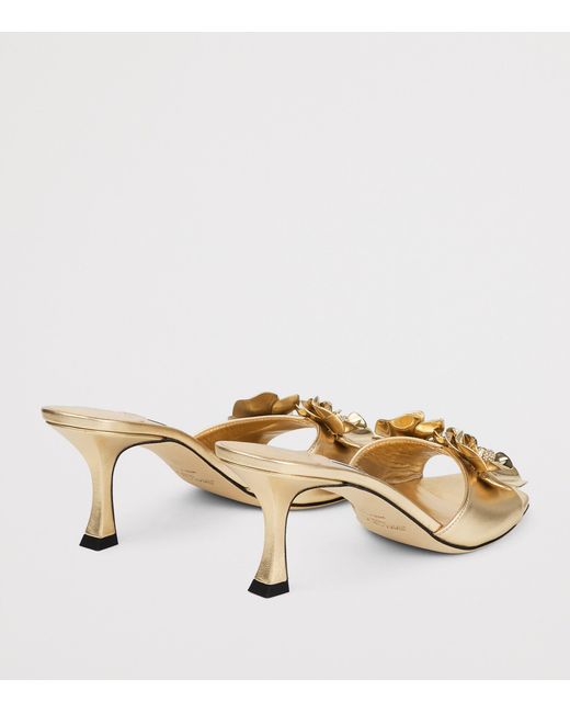 Jimmy Choo Natural Leather Skye Heeled Mules 70
