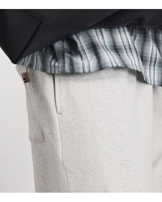 Cole Buxton Gray Cotton Uncuffed Sweatpants for men