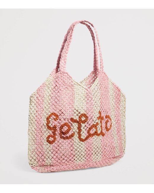 The Jacksons Pink Jute Gelato Tote Bag