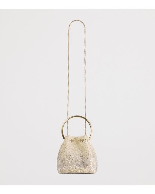 Jimmy Choo Natural Metallic Mesh Bon Bon Top-Handle Bag