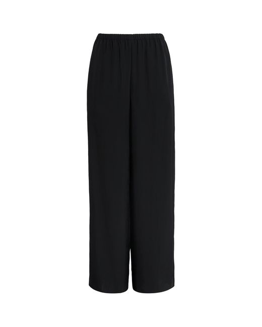 Theory Black Crepe Wide-Leg Trousers