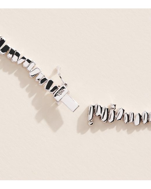 Suzanne Kalan Metallic And Sapphire Bold Tennis Necklace