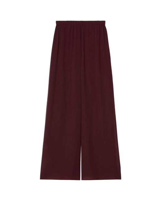 Marina Rinaldi Purple Georgette Wide-Leg Trousers