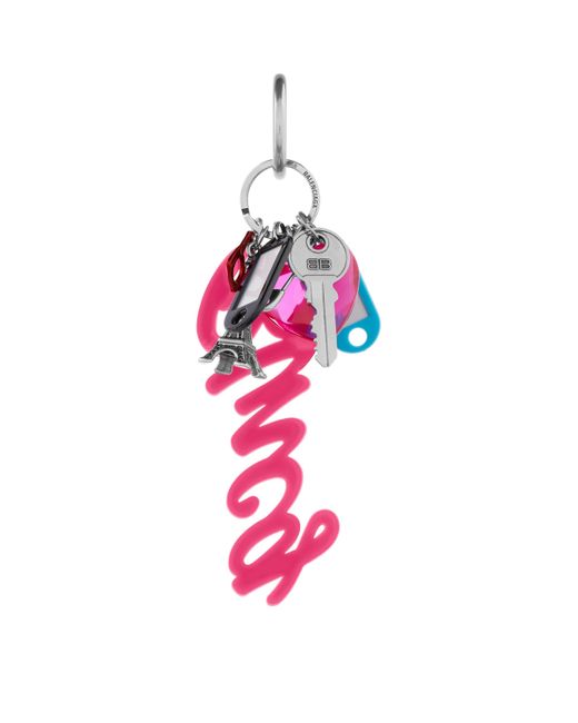 Balenciaga Pink Hourglass Soft Big Souvenirs Keyring