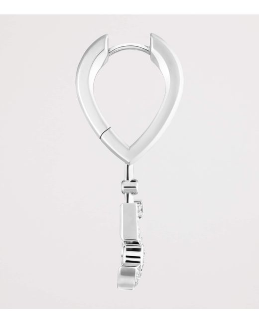 Chanel White And Diamond Eternal N°5 Drop Earrings